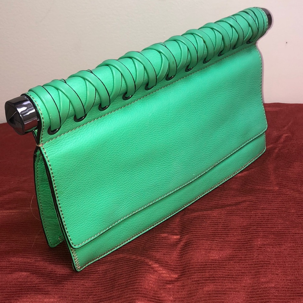 Large leather clutch